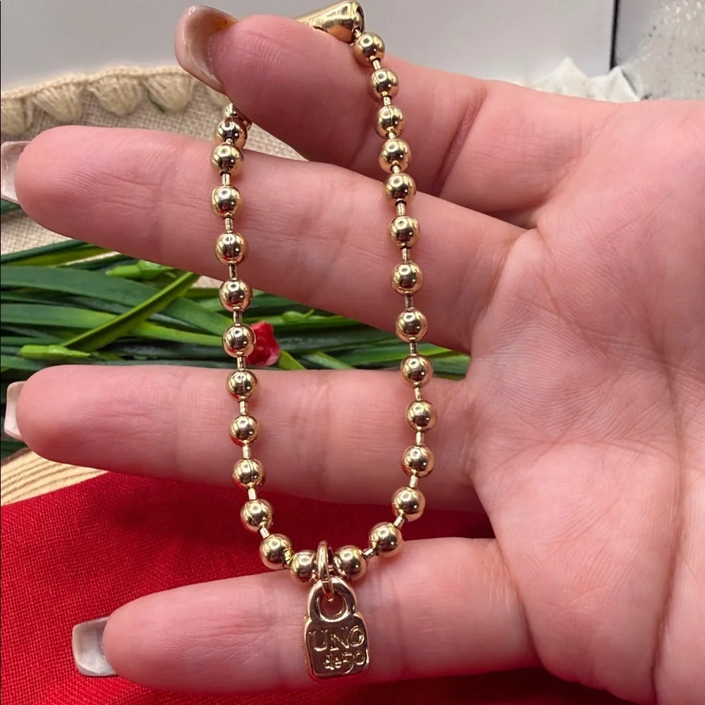 (Firm price )Authentic Second hand 🤚 UNO de 50 Metallic Beaded Bracelet